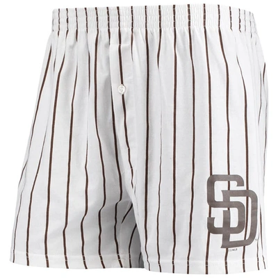 Shop Concepts Sport White San Diego Padres Vigor Pinstripe Boxer Shorts