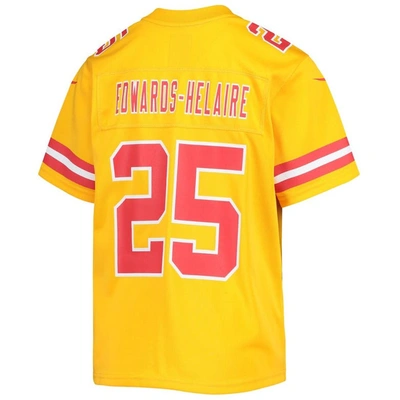 Shop Nike Youth  Clyde Edwards-helaire Gold Kansas City Chiefs Inverted Team Game Jersey