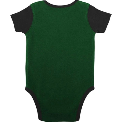Shop Outerstuff Newborn & Infant Green/black New York Jets Home Field Advantage Three-piece Bodysuit, Bib & Booties 