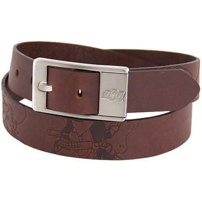 Shop Eagles Wings Oklahoma State Cowboys Brandish Leather Belt In Brown