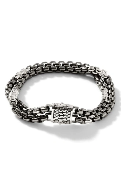 Shop John Hardy Classic Layered Box Chain Bracelet In Silver