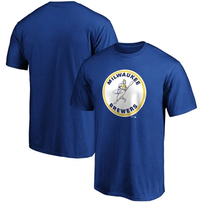 Shop Fanatics Branded Royal Milwaukee Brewers Cooperstown Collection Forbes Team T-shirt