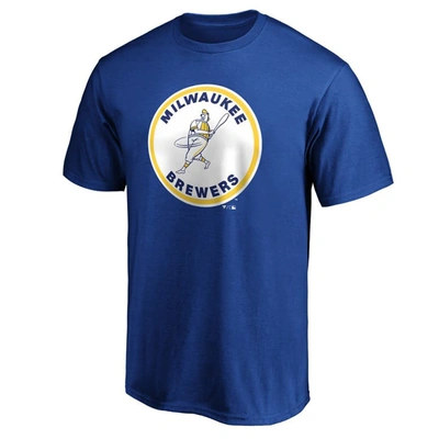 Shop Fanatics Branded Royal Milwaukee Brewers Cooperstown Collection Forbes Team T-shirt