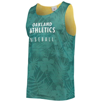 Shop Foco Green/gold Oakland Athletics Floral Reversible Mesh Tank Top