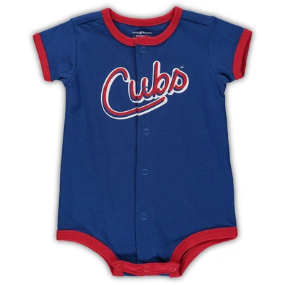 Shop Outerstuff Newborn & Infant Royal Chicago Cubs Stripe Power Hitter Romper