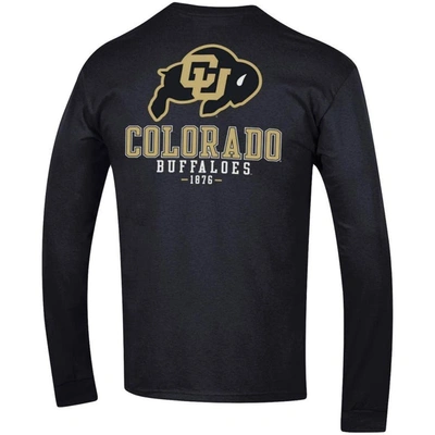 Shop Champion Black Colorado Buffaloes Team Stack Long Sleeve T-shirt