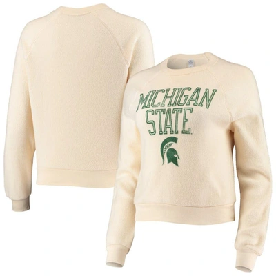 Shop Alternative Apparel Cream Michigan State Spartans Eco-teddy Baby Champ Tri-blend Sweatshirt