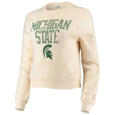 Shop Alternative Apparel Cream Michigan State Spartans Eco-teddy Baby Champ Tri-blend Sweatshirt