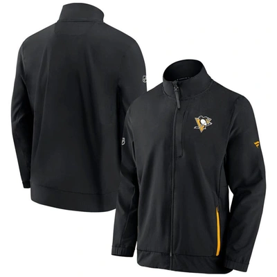 Shop Fanatics Branded Black Pittsburgh Penguins Authentic Pro Rink Coaches Full-zip Jacket