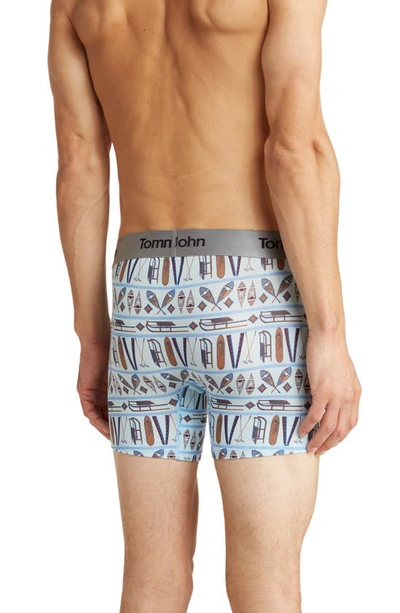 Shop Tommy John Second Skin Boxer Briefs In Ice Blue Winter On The Hill