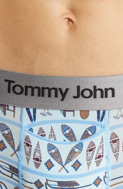 Shop Tommy John Second Skin Boxer Briefs In Ice Blue Winter On The Hill