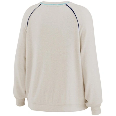 Shop Wear By Erin Andrews Oatmeal Seattle Kraken Raglan Pullover Sweatshirt & Pants Lounge Set