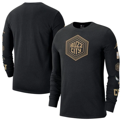 Shop Jordan Brand Black Charlotte Hornets 2022/23 City Edition Essential Expressive Long Sleeve T-shirt