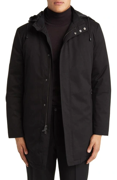 Shop Hart Schaffner Marx Harper Technical All Weather Water Resistant Down Coat In Black