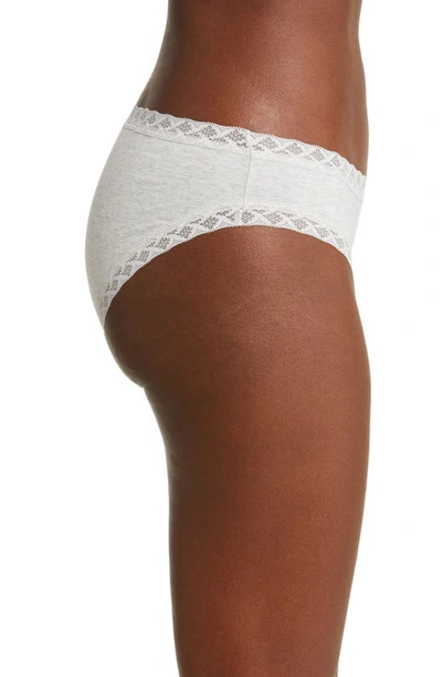 Natori Bliss Girl Briefs In Light Grey Heather