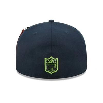 Shop New Era X Alpha Industries College Navy Seattle Seahawks Alpha 59fifty Fitted Hat