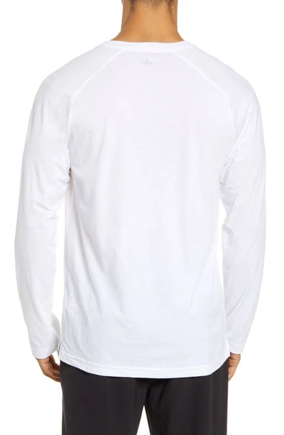 Shop Alo Yoga Triumph Raglan Long Sleeve T-shirt In White