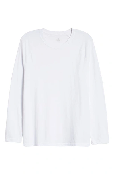 Shop Alo Yoga Triumph Raglan Long Sleeve T-shirt In White