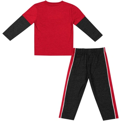 Shop Colosseum Toddler  Red/black Maryland Terrapins Long Sleeve T-shirt & Pants Set