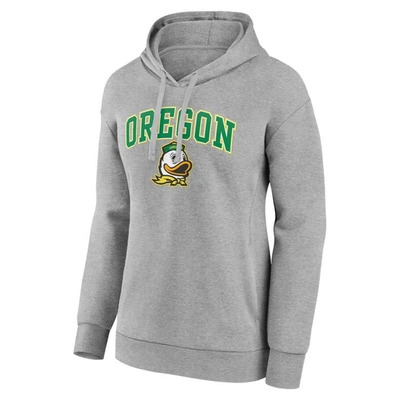 Shop Fanatics Branded Heather Gray Oregon Ducks Evergreen Campus Pullover Hoodie