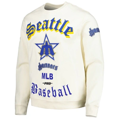 Shop Pro Standard Cream Seattle Mariners Retro Old English Pullover Sweatshirt