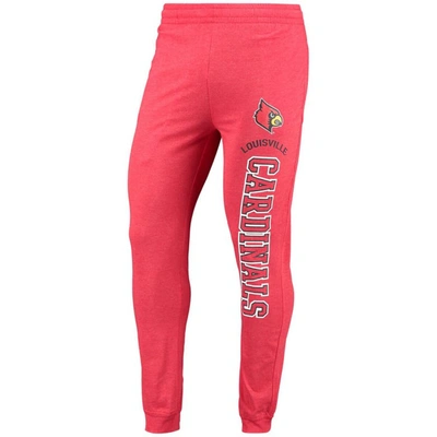 Shop Concepts Sport Red/heather Charcoal Louisville Cardinals Meter Long Sleeve Hoodie T-shirt & Jogger P