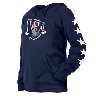 Shop New Era Navy Brooklyn Nets 2021/22 City Edition Pullover Hoodie