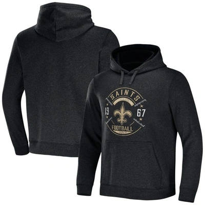 Shop Nfl X Darius Rucker Collection By Fanatics Heather Charcoal New Orleans Saints Radar Pullover Hoodie