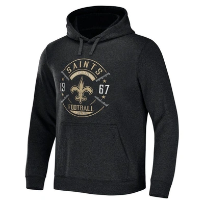 Shop Nfl X Darius Rucker Collection By Fanatics Heather Charcoal New Orleans Saints Radar Pullover Hoodie