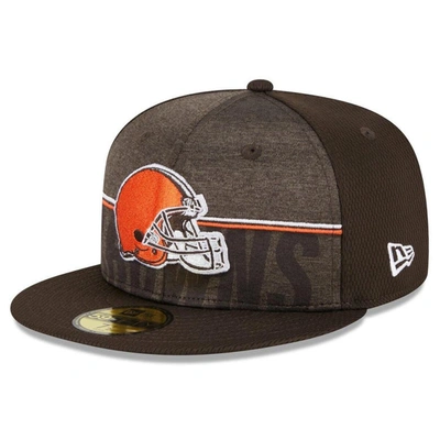 Shop New Era Brown Cleveland Browns 2023 Nfl Training Camp 59fifty Fitted Hat