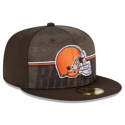 Shop New Era Brown Cleveland Browns 2023 Nfl Training Camp 59fifty Fitted Hat