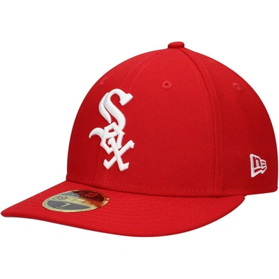 Shop New Era Scarlet Chicago White Sox Low Profile 59fifty Fitted Hat