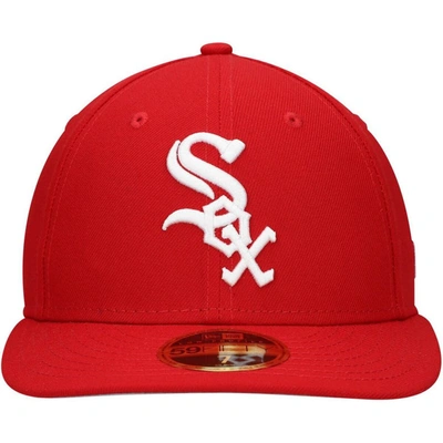 Shop New Era Scarlet Chicago White Sox Low Profile 59fifty Fitted Hat