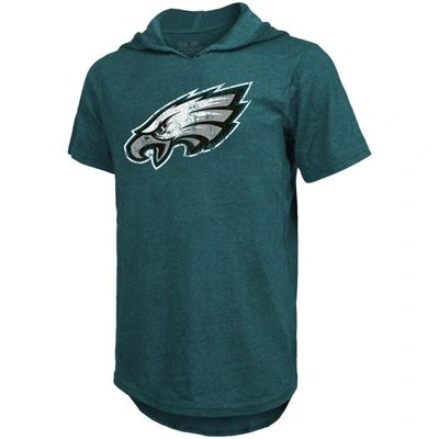 Majestic Threads Jalen Hurts Midnight Green Philadelphia Eagles Player Name & Number Tri-blend Slim In Green