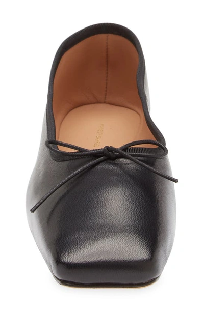 Shop Mansur Gavriel Square Toe Ballerina Flat In Black