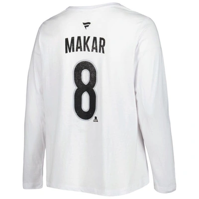Shop Profile Cale Makar White Colorado Avalanche Plus Size Name & Number Long Sleeve T-shirt