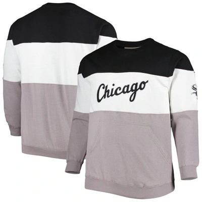 Shop Profile Black/gray Chicago White Sox Big & Tall Pullover Sweatshirt