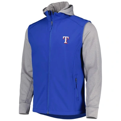 Shop Dunbrooke Royal/heather Gray Texas Rangers Alpha Full-zip Jacket