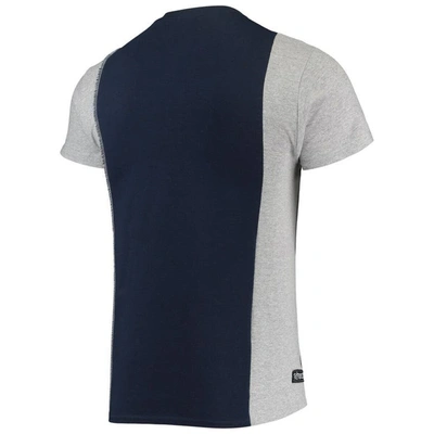Shop Refried Apparel Navy/heathered Gray Chicago Bears Sustainable Split T-shirt