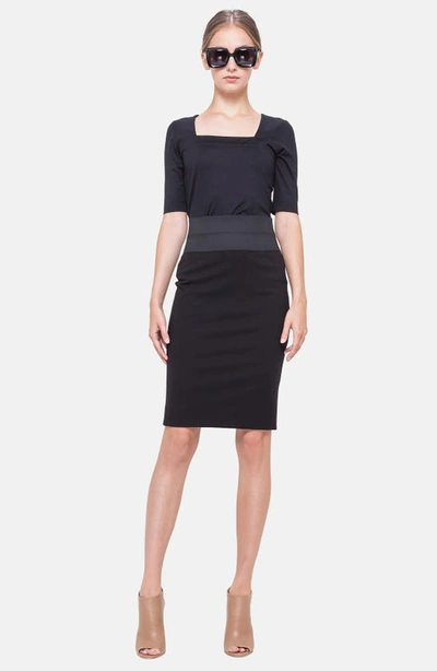 Shop Akris Punto Pencil Skirt In Black