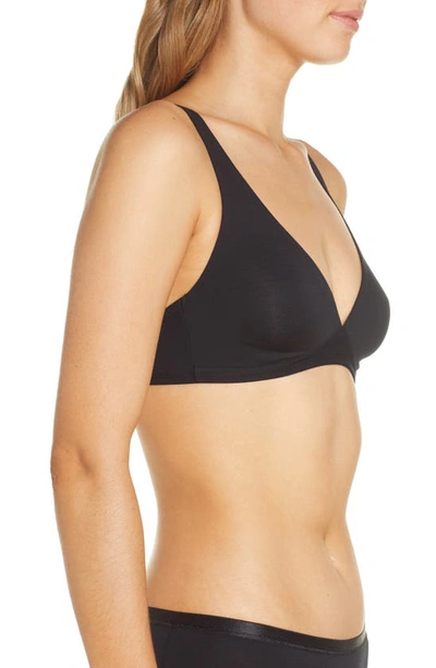 Shop Hanro Cotton Sensation Soft Cup Bra In Black 019