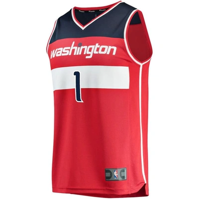 Shop Fanatics Youth  Branded Johnny Davis Red Washington Wizards Fast Break Replica Jersey