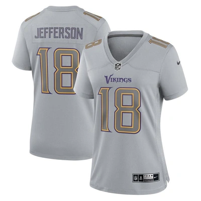 Shop Nike Justin Jefferson Gray Minnesota Vikings Atmosphere Fashion Game Jersey