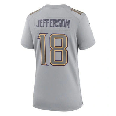 Shop Nike Justin Jefferson Gray Minnesota Vikings Atmosphere Fashion Game Jersey