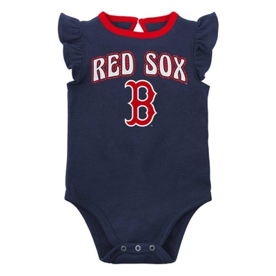 Shop Outerstuff Girls Newborn & Infant Navy/heather Gray Boston Red Sox Little Fan Two-pack Bodysuit Set