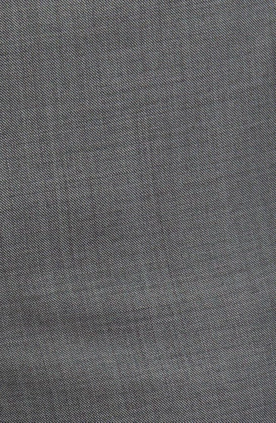 Shop Peter Millar Harker Flat Front Wool Dress Pants In Charcoal