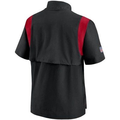 Shop Nike Black Atlanta Falcons Sideline Coaches Short Sleeve Quarter-zip Jacket