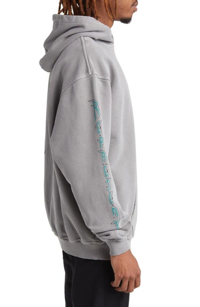 Shop Represent Rock Logo Hoodie In Ultimate Grey