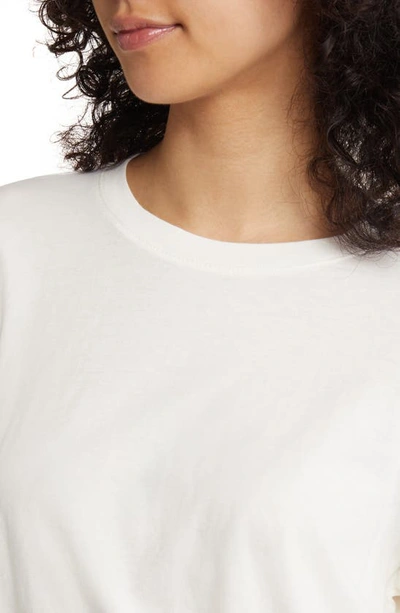 Shop Madewell Bella Long Sleeve Softfade Cotton Crop T-shirt In Lighthouse