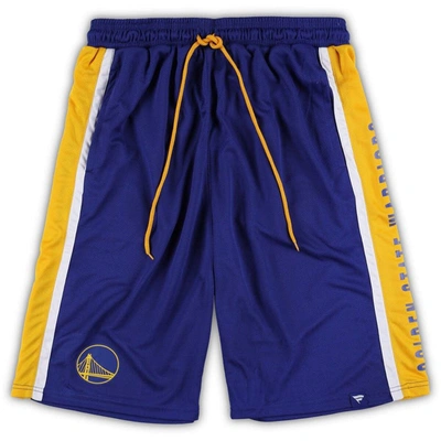 Shop Fanatics Branded Royal Golden State Warriors Big & Tall Referee Iconic Mesh Shorts